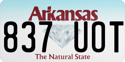AR license plate 837UOT