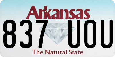 AR license plate 837UOU