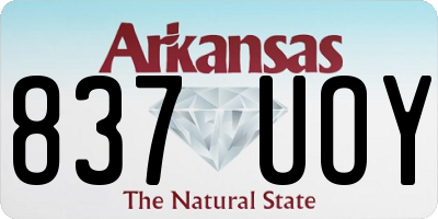 AR license plate 837UOY