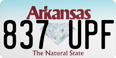 AR license plate 837UPF
