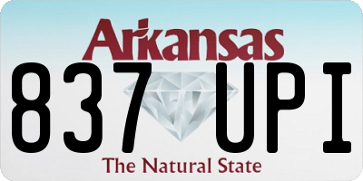 AR license plate 837UPI