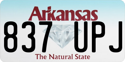 AR license plate 837UPJ
