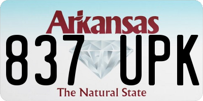 AR license plate 837UPK