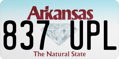 AR license plate 837UPL