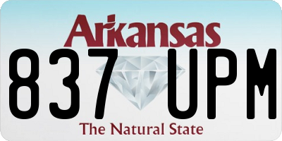 AR license plate 837UPM