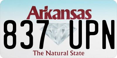 AR license plate 837UPN