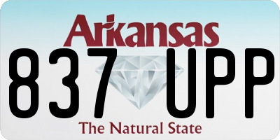 AR license plate 837UPP