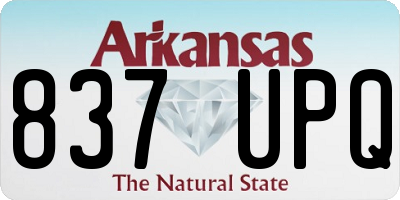 AR license plate 837UPQ