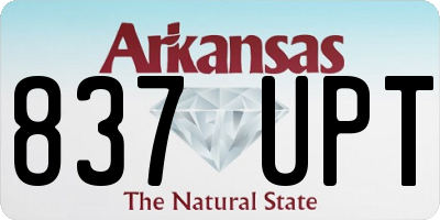 AR license plate 837UPT