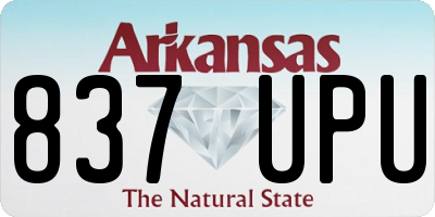 AR license plate 837UPU