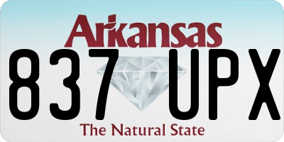 AR license plate 837UPX