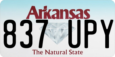 AR license plate 837UPY