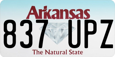 AR license plate 837UPZ
