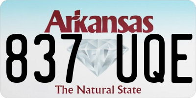 AR license plate 837UQE