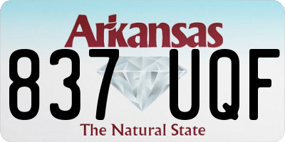 AR license plate 837UQF