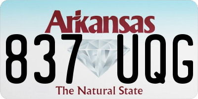 AR license plate 837UQG