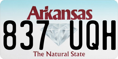 AR license plate 837UQH