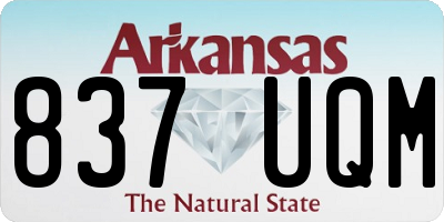 AR license plate 837UQM