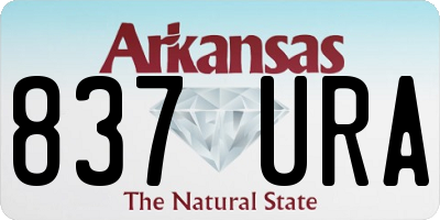 AR license plate 837URA