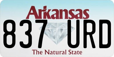 AR license plate 837URD