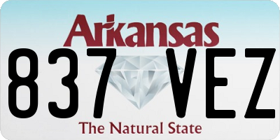 AR license plate 837VEZ