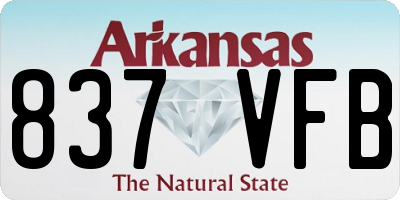 AR license plate 837VFB