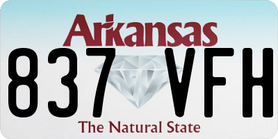 AR license plate 837VFH