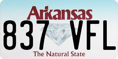 AR license plate 837VFL
