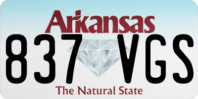 AR license plate 837VGS