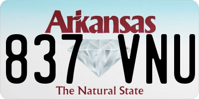AR license plate 837VNU