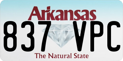 AR license plate 837VPC