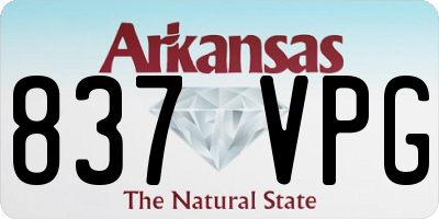 AR license plate 837VPG