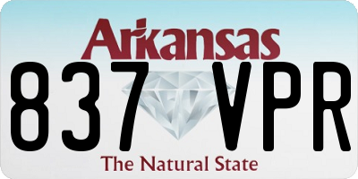 AR license plate 837VPR