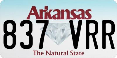 AR license plate 837VRR