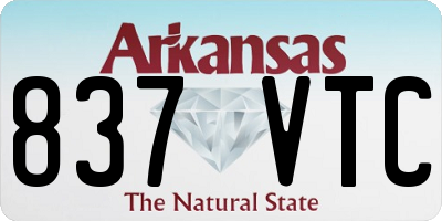 AR license plate 837VTC