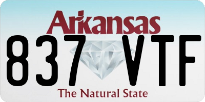 AR license plate 837VTF