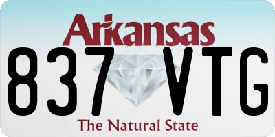 AR license plate 837VTG