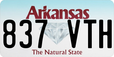 AR license plate 837VTH