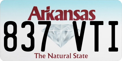 AR license plate 837VTI