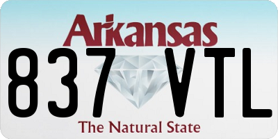 AR license plate 837VTL