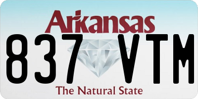 AR license plate 837VTM