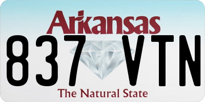 AR license plate 837VTN
