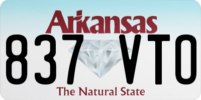 AR license plate 837VTO