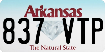 AR license plate 837VTP