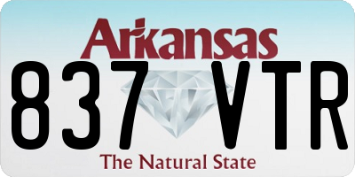 AR license plate 837VTR