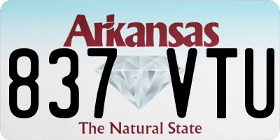 AR license plate 837VTU
