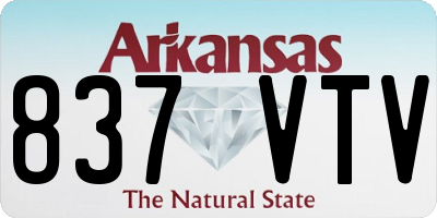 AR license plate 837VTV
