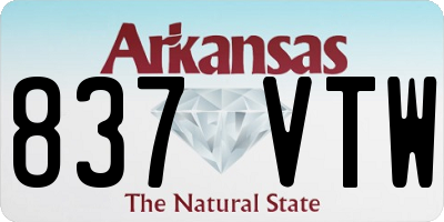 AR license plate 837VTW