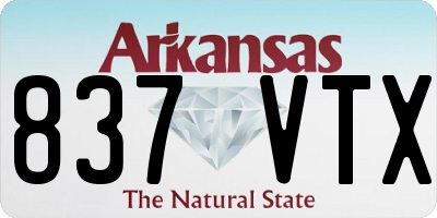AR license plate 837VTX