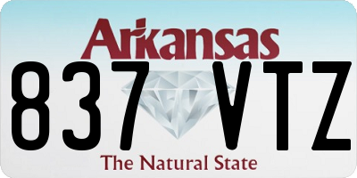 AR license plate 837VTZ